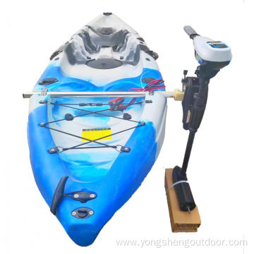 Motor bracket on kayak (small)